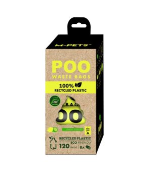 M-PETS Woreczki na psie odchody 100% Recycled POO 120szt. Cytryna