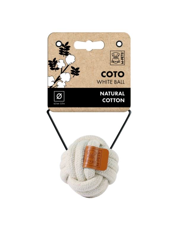 M-PETS Zabawka dla psa COTO Ball 6,5cm Biała
