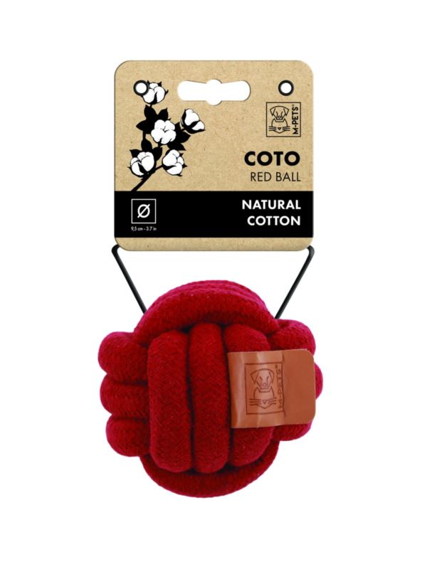 M-PETS Zabawka dla psa COTO Ball 9,5cm Czerwona