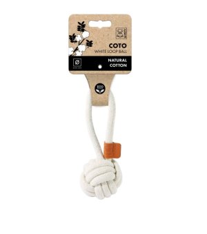 M-PETS Zabawka dla psa COTO Loop Ball 6,5cm Biała