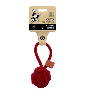 M-PETS Zabawka dla psa COTO Loop Ball 6,5cm Czerwona