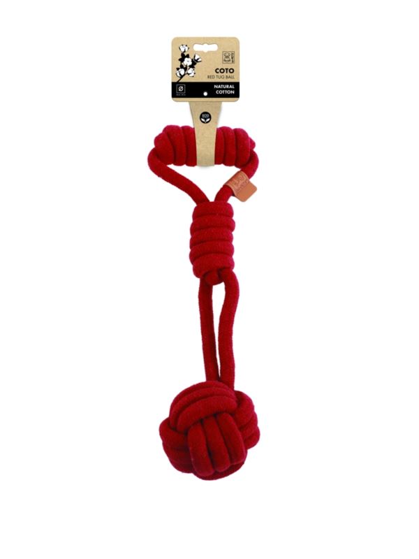 M-PETS Zabawka dla psa COTO Tug Ball 36cm Czerwona