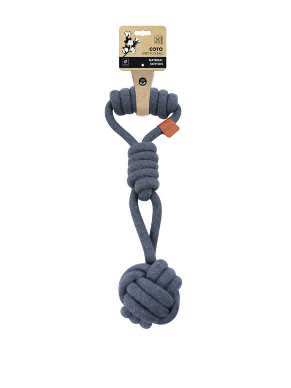 M-PETS Zabawka dla psa COTO Tug Ball 36cm Szara