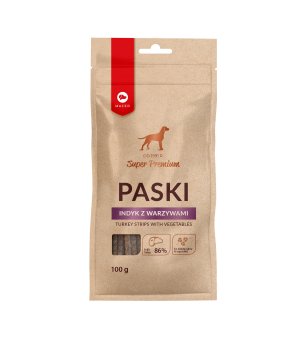 MACED SP Paski Indyk z Warzywami 100g