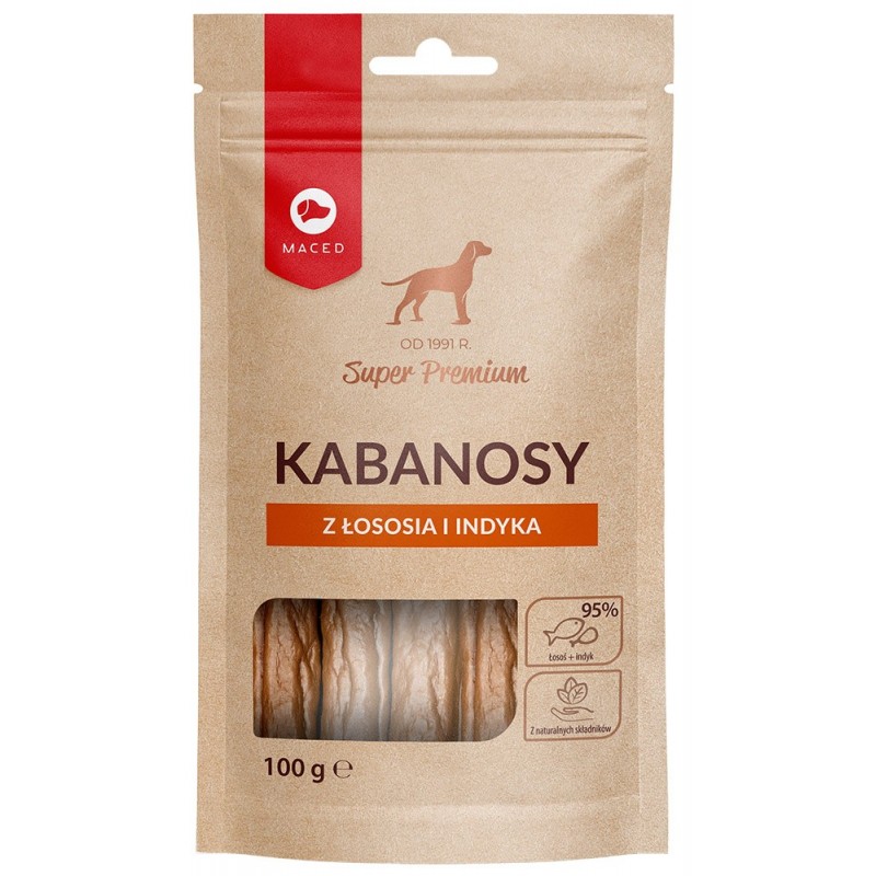 MACED Super Premium Kabanosy z Łososia i Indyka 100g