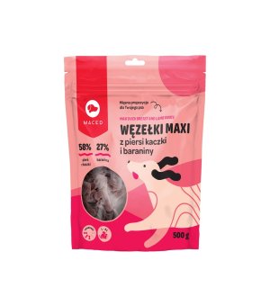 MACED Węzełki Maxi z Piersi Kaczki i Baraniny 500g