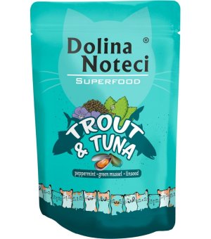Mokra karma dla kota Dolina Noteci Superfood pstrąg i tuńczyk 85g