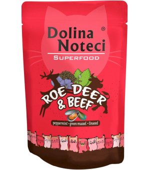 Mokra karma dla kota Dolina Noteci Superfood sarna i wołowina 85g