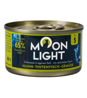 MOONLIGHT Dinner Karma mokra uzupełniająca dla kotów dorosłych i kociąt nr. 5 - Kurczak + Kałamarnica + Warzywa 80g