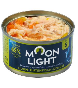 MOONLIGHT Dinner Karma mokra uzupełniająca dla kotów dorosłych i kociąt nr. 5 - Kurczak + Kałamarnica + Warzywa 80g
