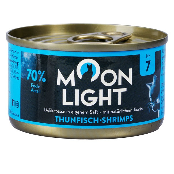 MOONLIGHT Dinner Karma mokra uzupełniająca dla kotów dorosłych i kociąt nr. 7 - Tuńczyk + Krewetki 80g