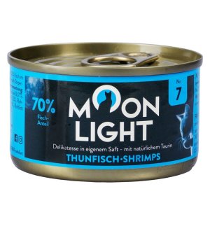 MOONLIGHT Dinner Karma mokra uzupełniająca dla kotów dorosłych i kociąt nr. 7 - Tuńczyk + Krewetki 80g