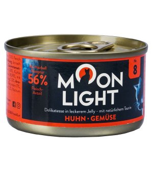 MOONLIGHT Dinner Karma mokra uzupełniająca dla kotów dorosłych i kociąt nr. 8 - Kurczak + Warzywa w galaretce 80g