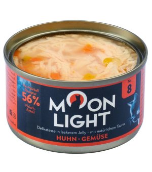 MOONLIGHT Dinner Karma mokra uzupełniająca dla kotów dorosłych i kociąt nr. 8 - Kurczak + Warzywa w galaretce 80g
