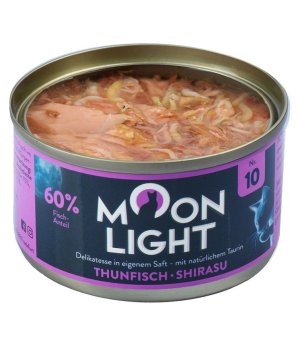 MOONLIGHT Dinner Karma mokra uzupełniająca dla kotów dorosłych i kociąt nr. 10 - Tuńczyk + Shirasu 80g
