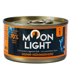 MOONLIGHT Dinner Karma mokra uzupełniająca dla kotów dorosłych i kociąt nr. 1 - Kurczak + Serca kurczaka 80g