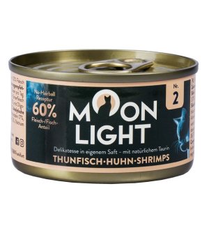 MOONLIGHT Dinner Karma mokra uzupełniająca dla kotów dorosłych i kociąt nr. 2 - Tuńczyk + Kurczak + Krewetki 80g