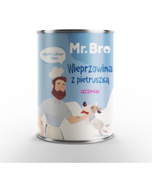 Mr. Bro karma mokra dla szczeniąt Wieprzowina z Pietruszką 400g 