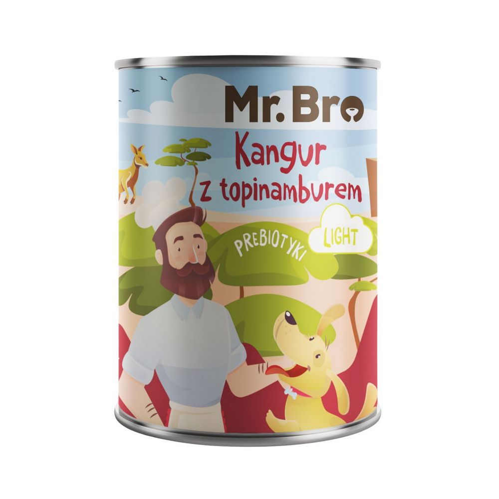 Mr. Bro karma mokra niskotłuszczowa dla psów dorosłych Light Kangur z Topinamburem 400g