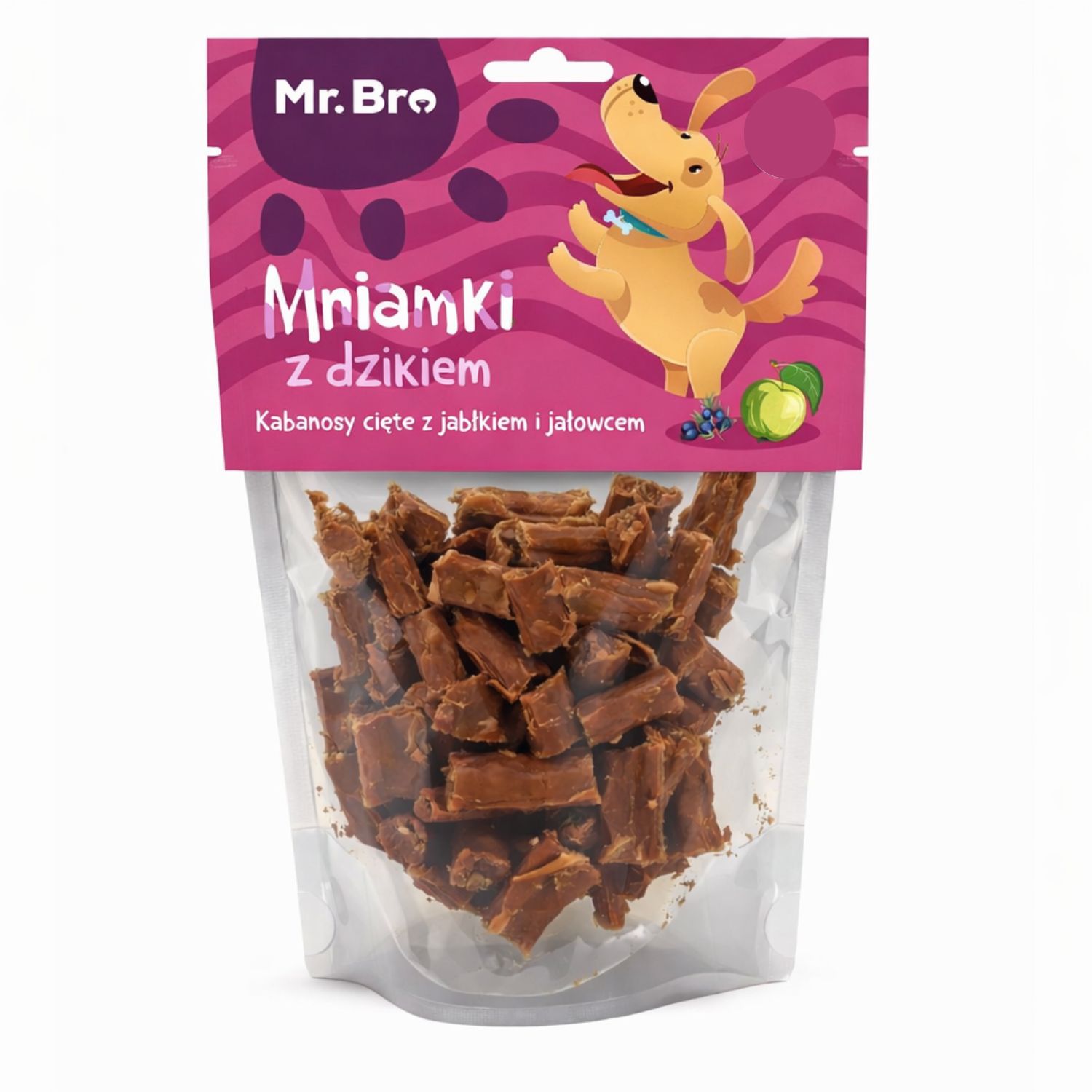 Mr. Bro Mniamki Przysmaki Treningowe z Dzikia z Jabłkiem i Jałowcem 80g