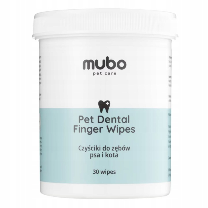 Mubo Dental Finger Wipes - Czyściki do zębów dla psów i kotów 30szt.