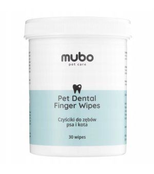 Mubo Dental Finger Wipes - Czyściki do zębów dla psów i kotów 30szt.