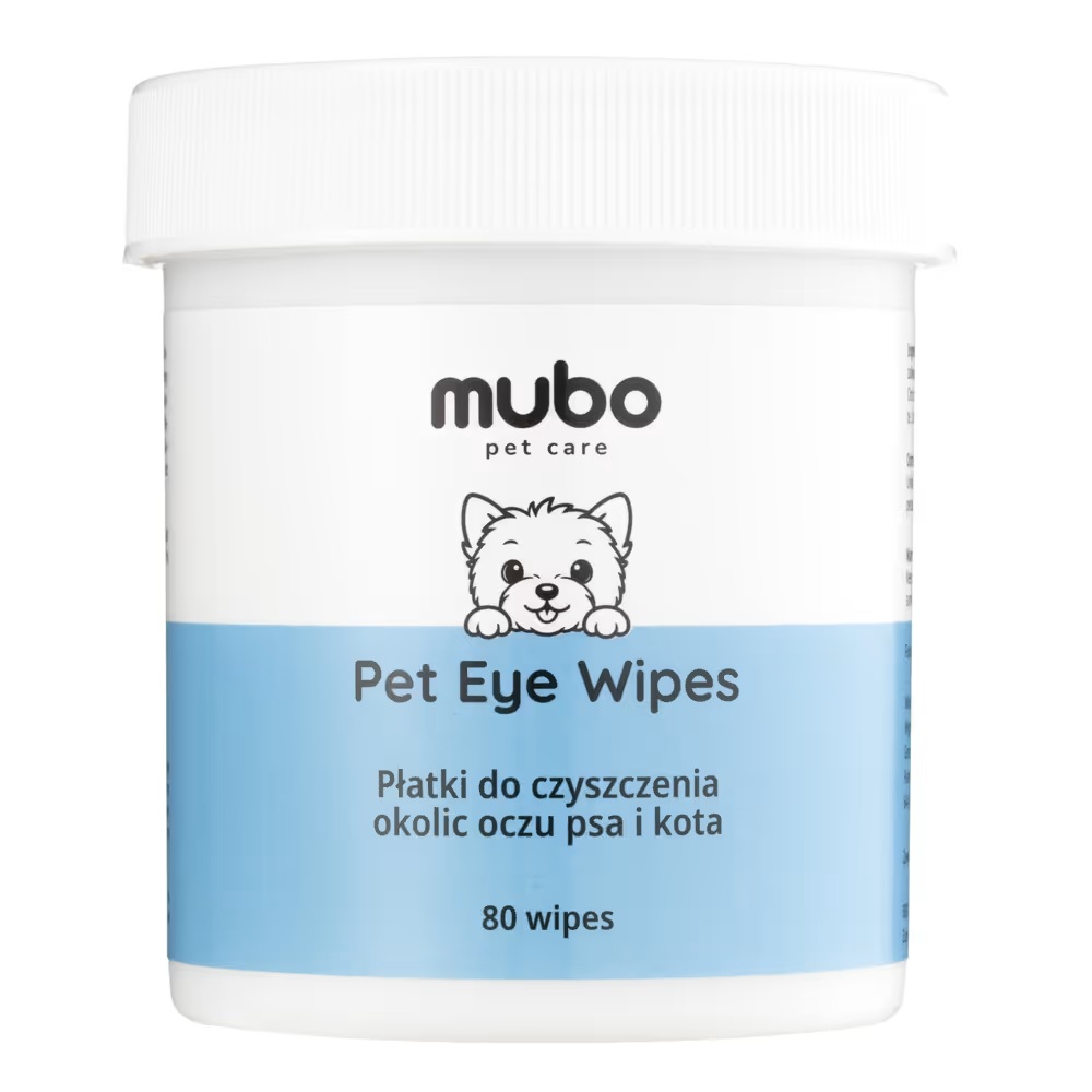 Mubo Pet Eye Wipes - Płatki czyszczące do oklic oczu dla psów i kotów 80szt.