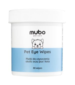 Mubo Pet Eye Wipes - Płatki czyszczące do oklic oczu dla psów i kotów 80szt.