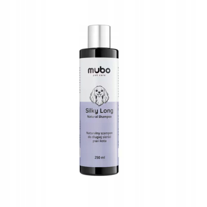 Mubo Silky Long Natural - Delikatny szampon do długiej sierści dla psów i kotów 250ml