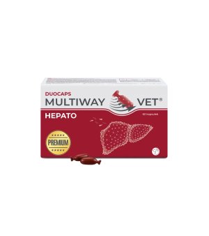 Multiway VET Duocaps HEPATO kapsułki twist-off - wsparcie prawidłowej pracy wątroby dla psów i kotów - 60 kaps.