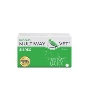 Multiway VET Duocaps SIERŚĆ kapsułki twist-off na sierść i skórę dla psów i kotów - blister / 10 kaps.