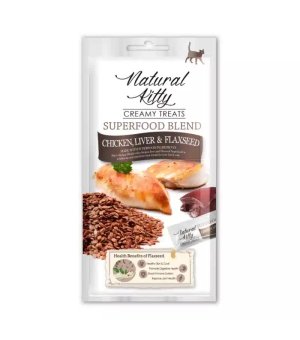 Natural Kitty Kremowy Sos Kurczak z Wątróbką 4x12g