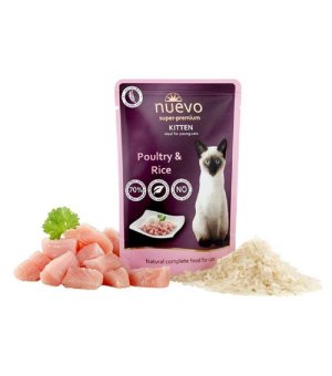 NUEVO dla kociaka Kitten Kurczak z Ryżem  - saszetka 85g