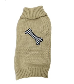 NUNBELL Sweterek Beżowy dla Psa Kostka 30cm