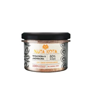 Nuta Kota Superfood karma mokra dla kotów dorosłych w słoiku Wołowina z Jagnięciną 200g