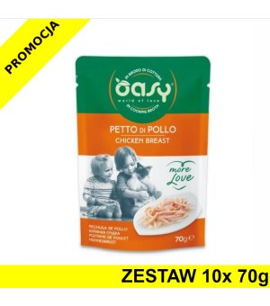 Oasy kot karma uzupełniająca More Love Pierś Kurczaka ZESTAW 10x 70g - saszetka