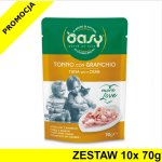 Oasy kot karma uzupełniająca More Love Tuńczyk z Krabem ZESTAW 10x 70g - saszetka