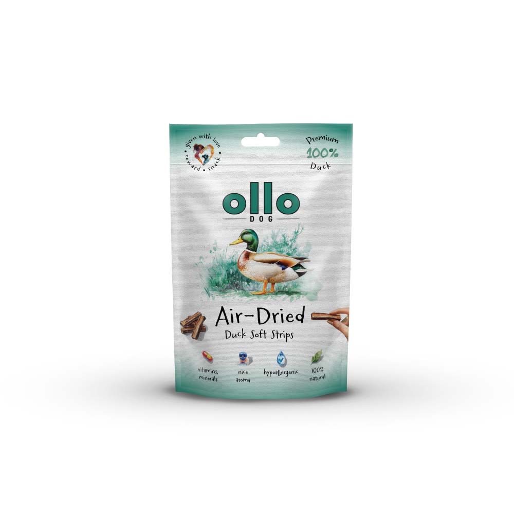 Ollo Air-Dried 100% Duck Strips - paski z Kaczki 80g