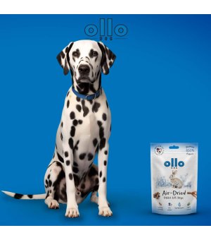 Ollo Air-Dried 100% Rabbit Strips - paski z Królika 80g