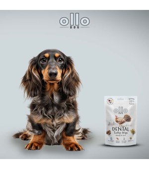 Ollo Air-Dried Dental Turkey Strips - paski Dental z Indyka 80g