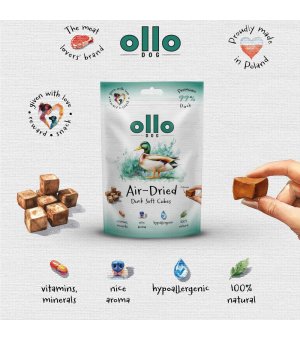 Ollo Air-Dried Duck Soft Cubes - trenerki z Kaczki 80g