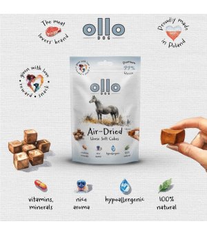 Ollo Air-Dried Horse Soft Cubes - trenerki z Koniny 80g