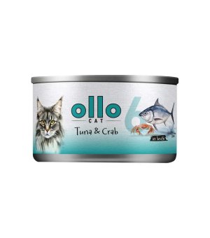 Ollo karma mokra dla kotów dorosłych nr. 6 Tuńczyk i Krab 70g