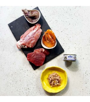 Ollo karma mokra dla kotów dorosłych nr. 4 Tuńczyk, Kurczak i Kalmar 70g