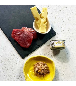 Ollo karma mokra dla kotów dorosłych nr. 10 Tuńczyk i Ser 70g