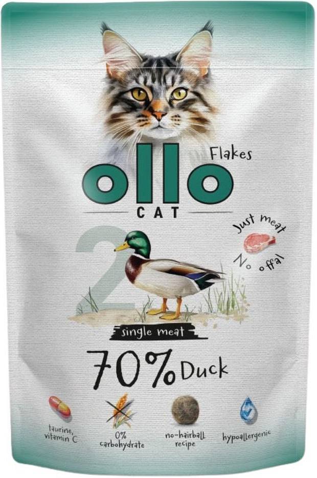 Ollo karma mokra uzupełniająca dla kotów dorosłych nr. 2 Kaczka - saszetka 85g
