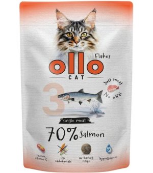 Ollo karma mokra uzupełniająca dla kotów dorosłych nr. 3 Łosoś - saszetka 85g