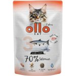 Ollo karma mokra uzupełniająca dla kotów dorosłych nr. 3 Łosoś - saszetka 85g