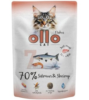Ollo karma mokra uzupełniająca dla kotów dorosłych nr. 7 Łosoś i Krewetki - saszetka 85g