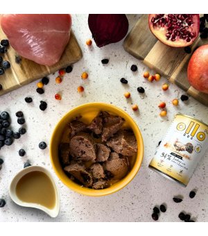 Ollo Plus Kolagen karma mokra dla psów dorosłych Indyk 400g